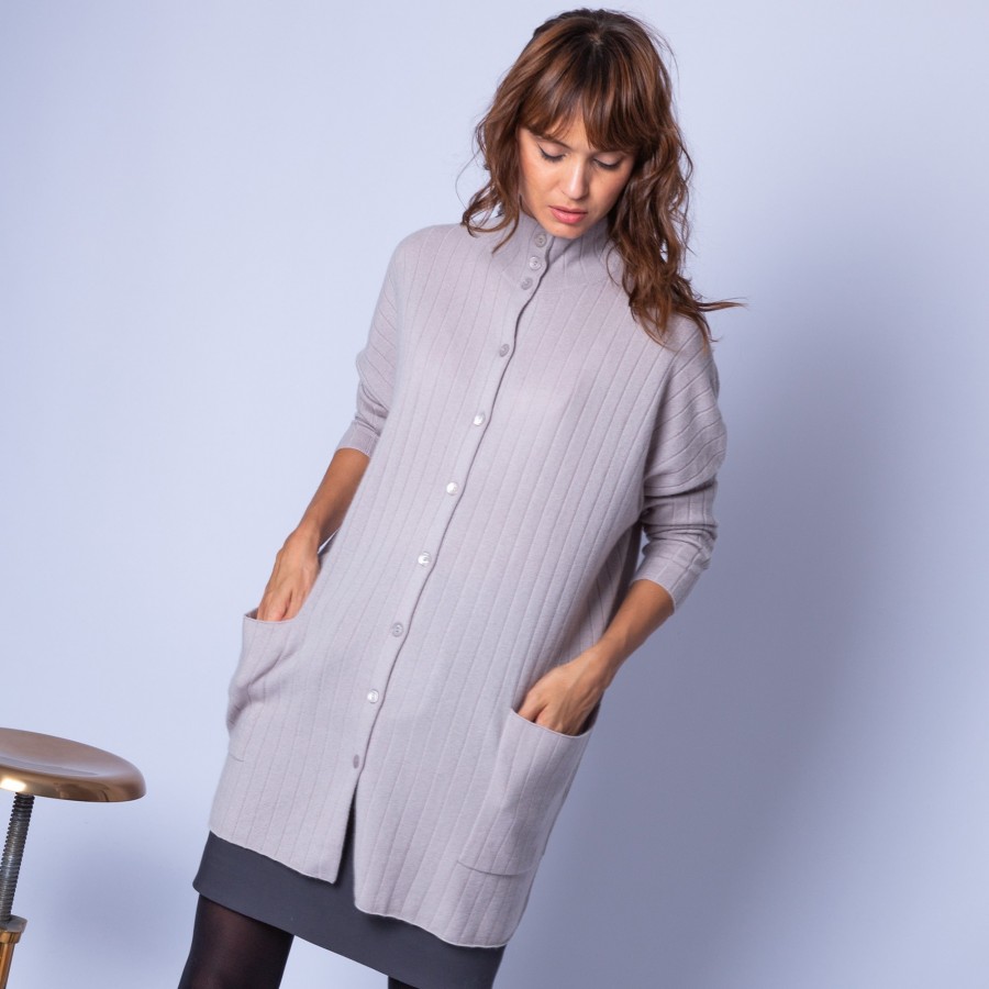 Jaqueta Tamanho de cashmere com botões - Gaston