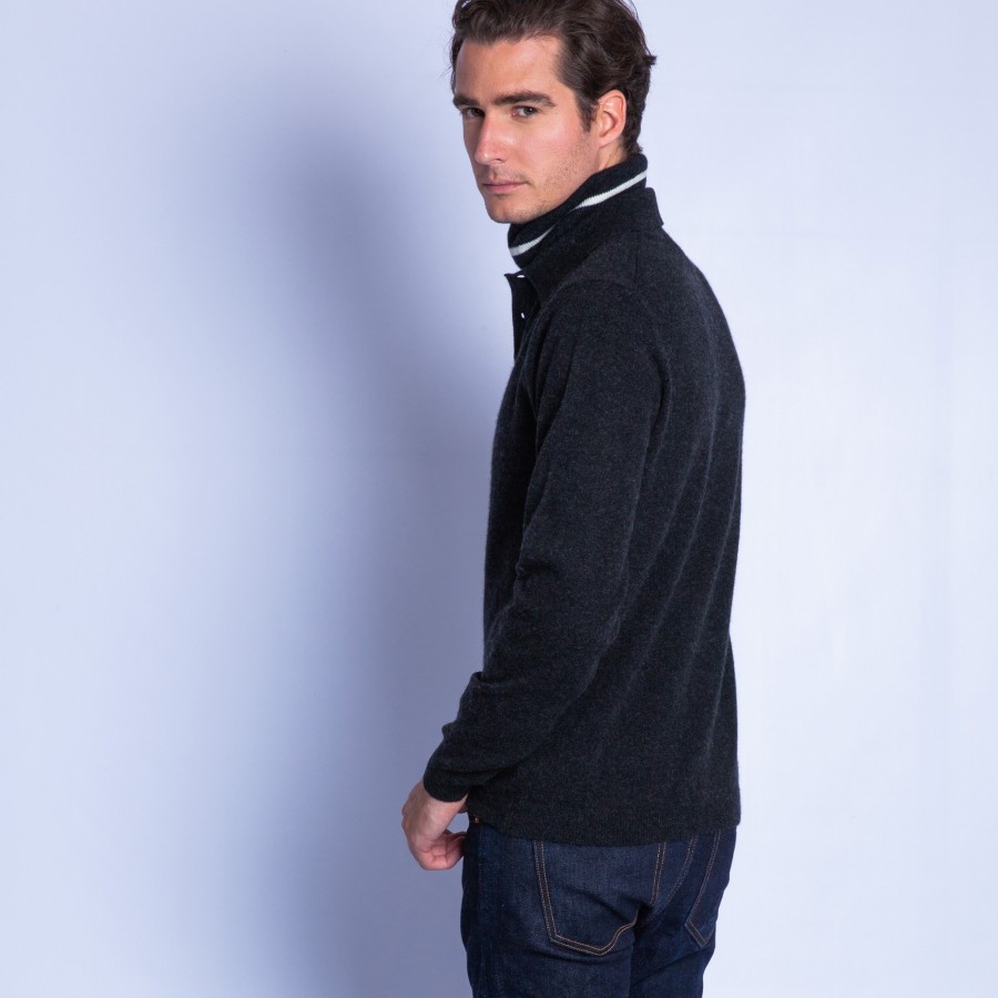 Suéter de cashmere com gola polo - Franklin