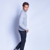 Pull col zippé en cachemire Filip 6350 glace - 11 gris clair