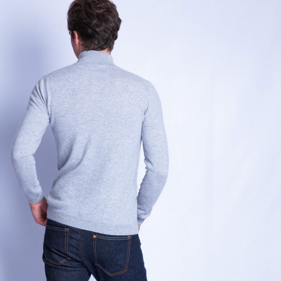 Zipped collar cashmere sweater - Emile