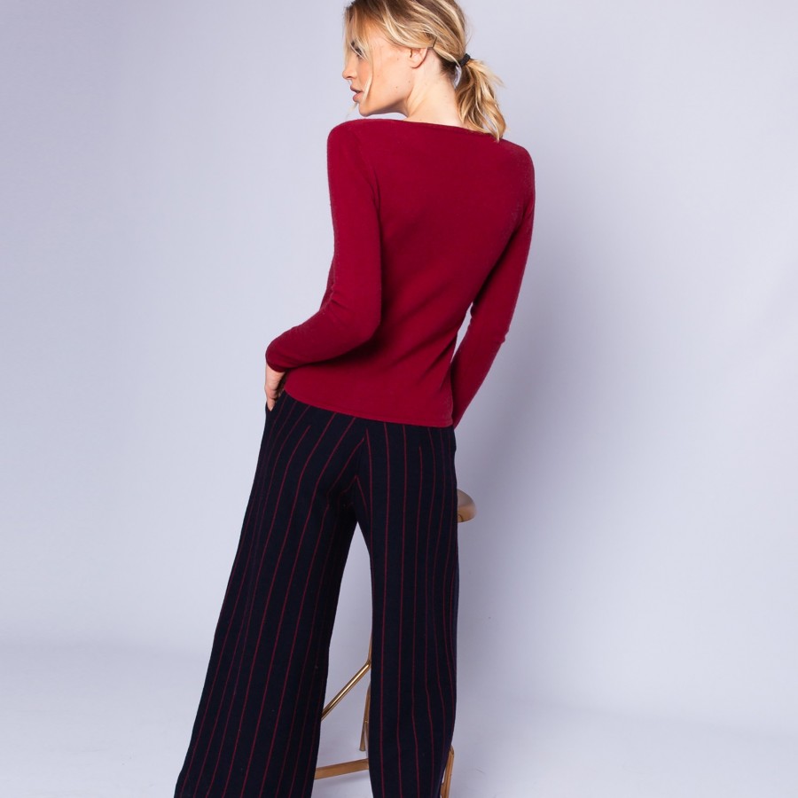 Suéter de cashmere com decote em V atemporal - Eniva