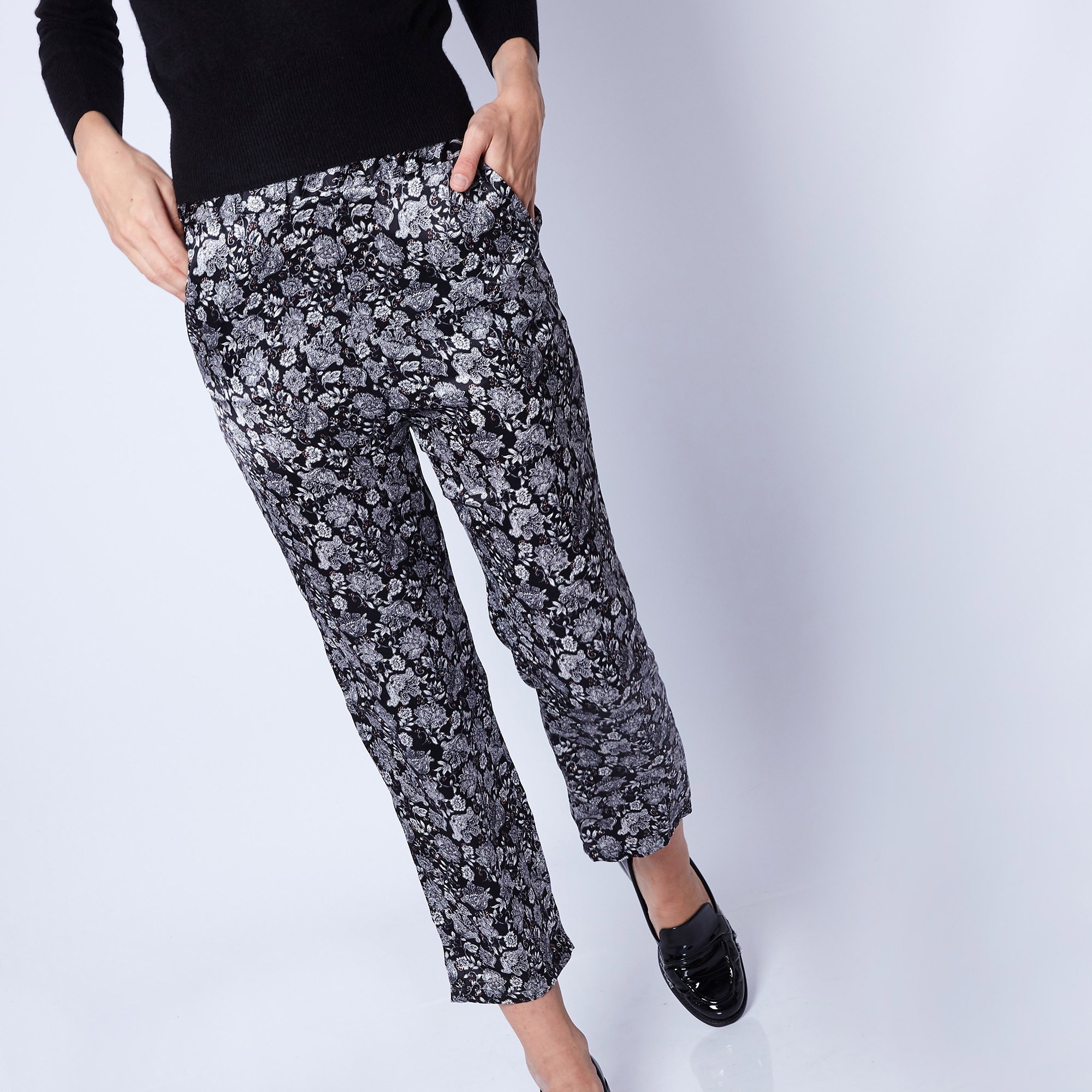 Straight-cut silk trousers by Maison Montagut & Maison Martin Morel -Ginga