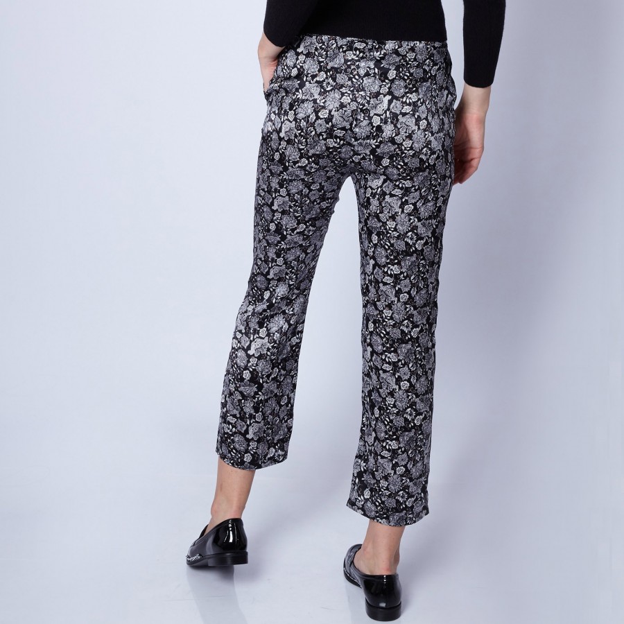 Straight-cut silk trousers by Maison Montagut & Maison Martin Morel -Ginga