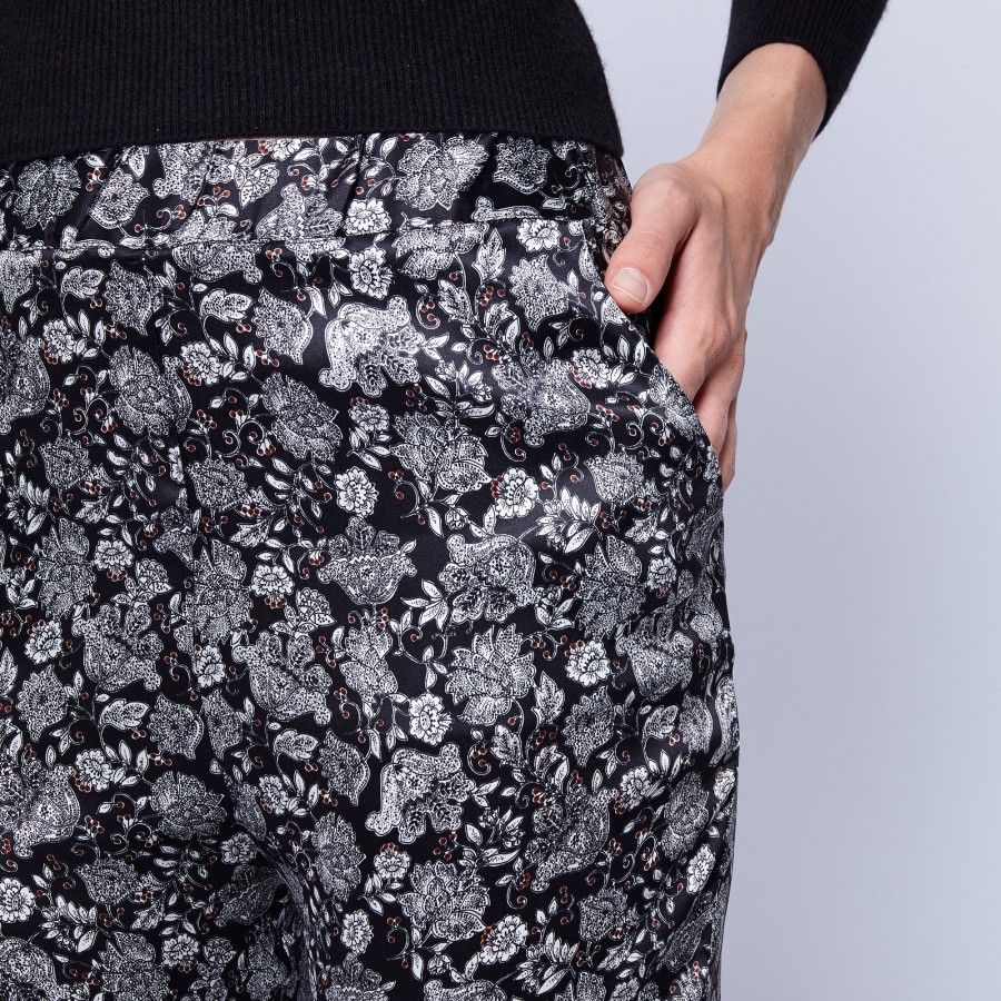 Straight-cut silk trousers by Maison Montagut & Maison Martin Morel -Ginga