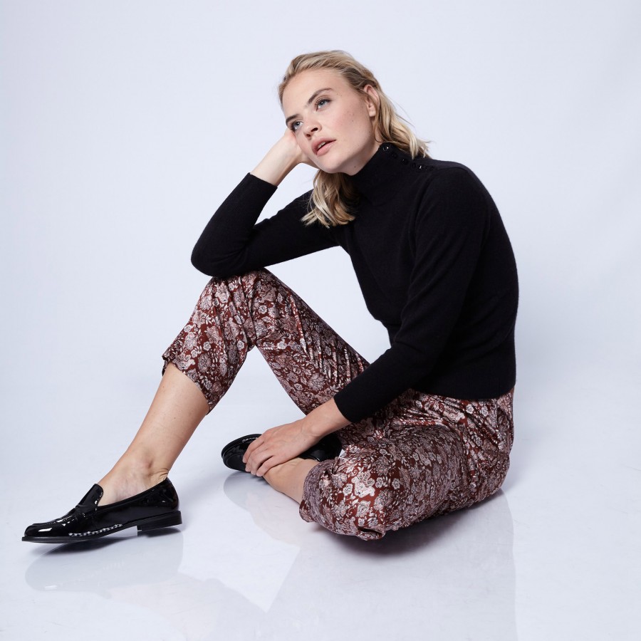 Straight-cut silk trousers by Maison Montagut & Maison Martin Morel -Ginga