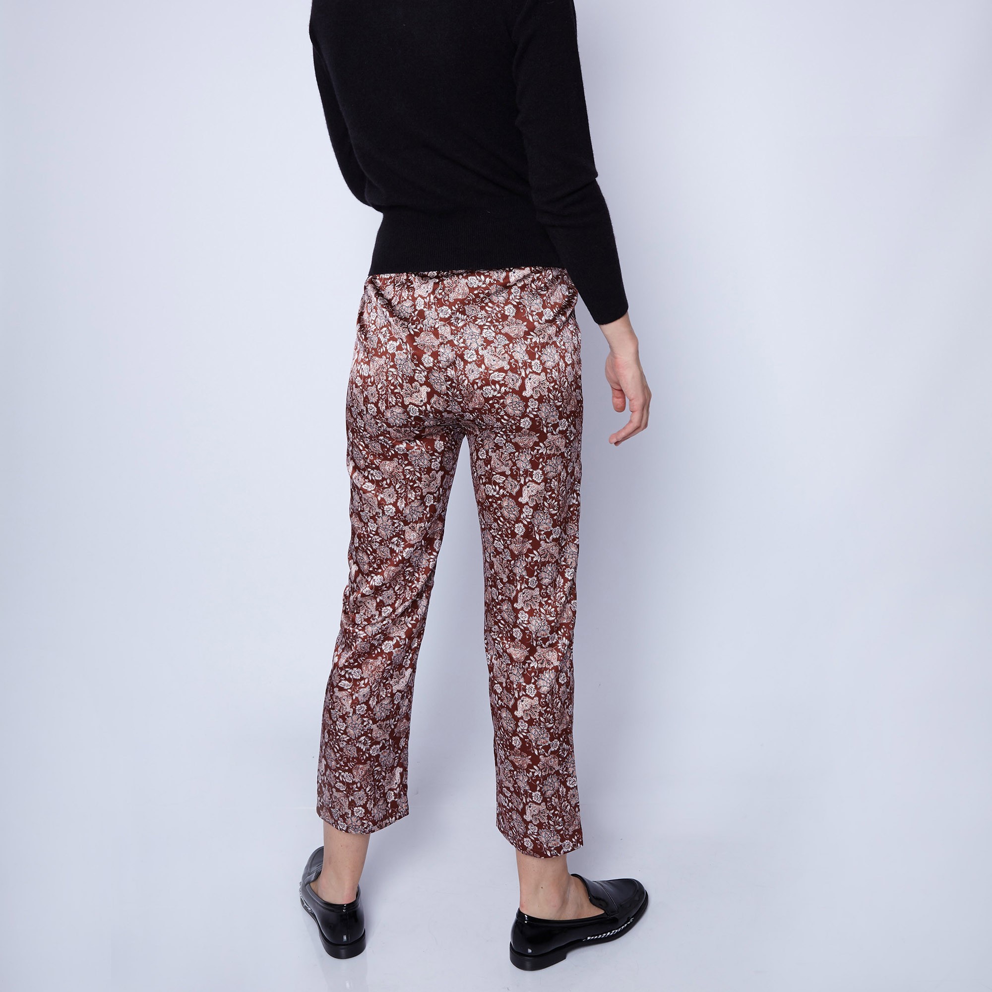 Straight-cut silk trousers by Maison Montagut & Maison Martin Morel -Ginga