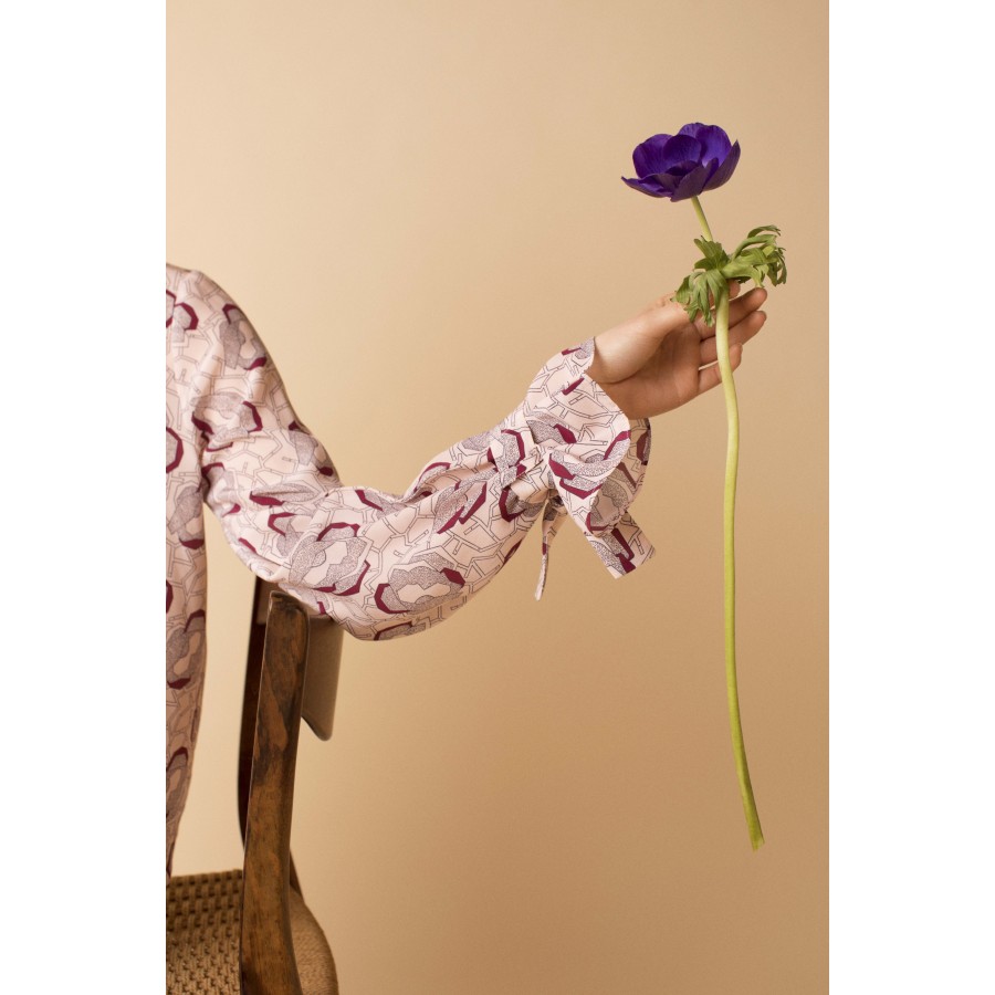 Maison Montagut x Maison Martin Morel Blusa de seda - Exode