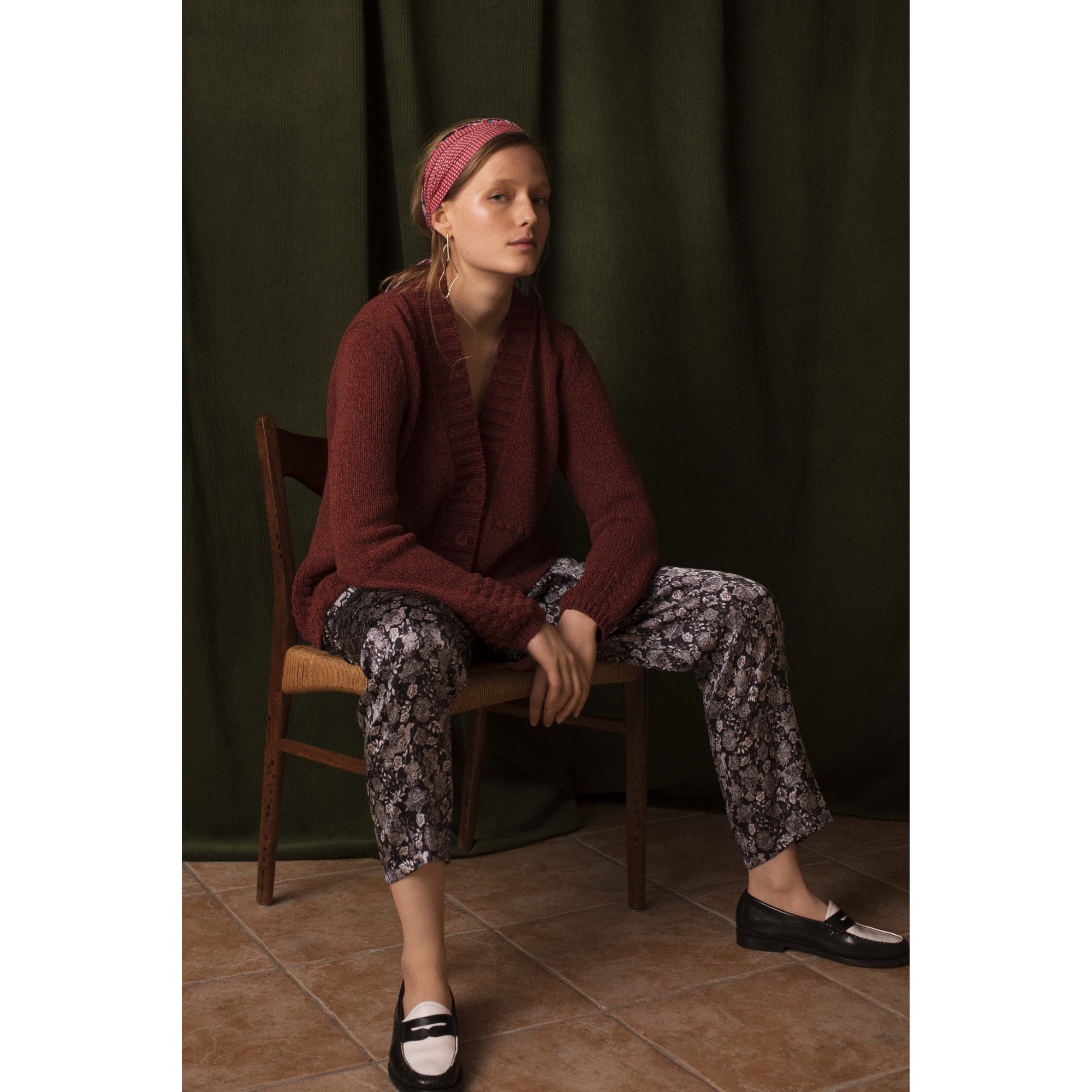 Pantalon droit en soie Ginga 6310 Noir - 01 Noir