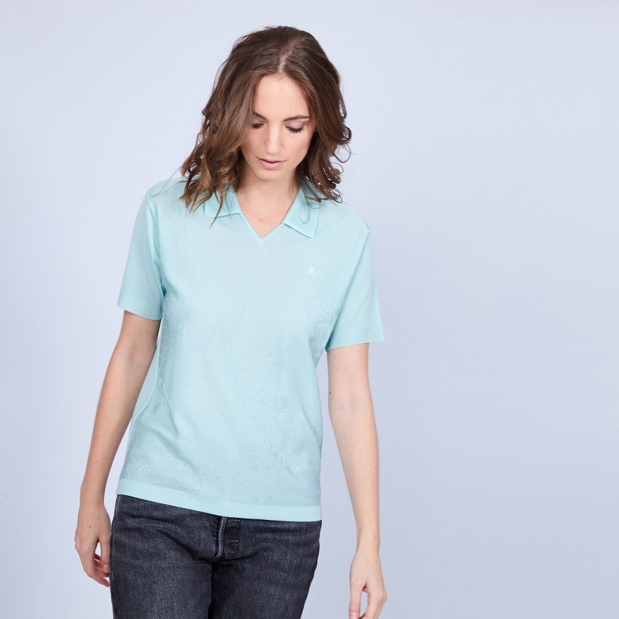 Short-sleeved polo shirt Fil Lumiere - Marjorie