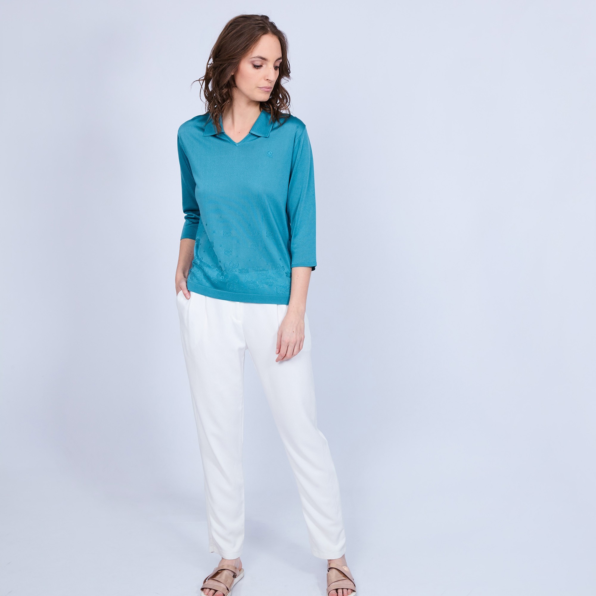 Polo shirt made of Fil Lumière - Murielle