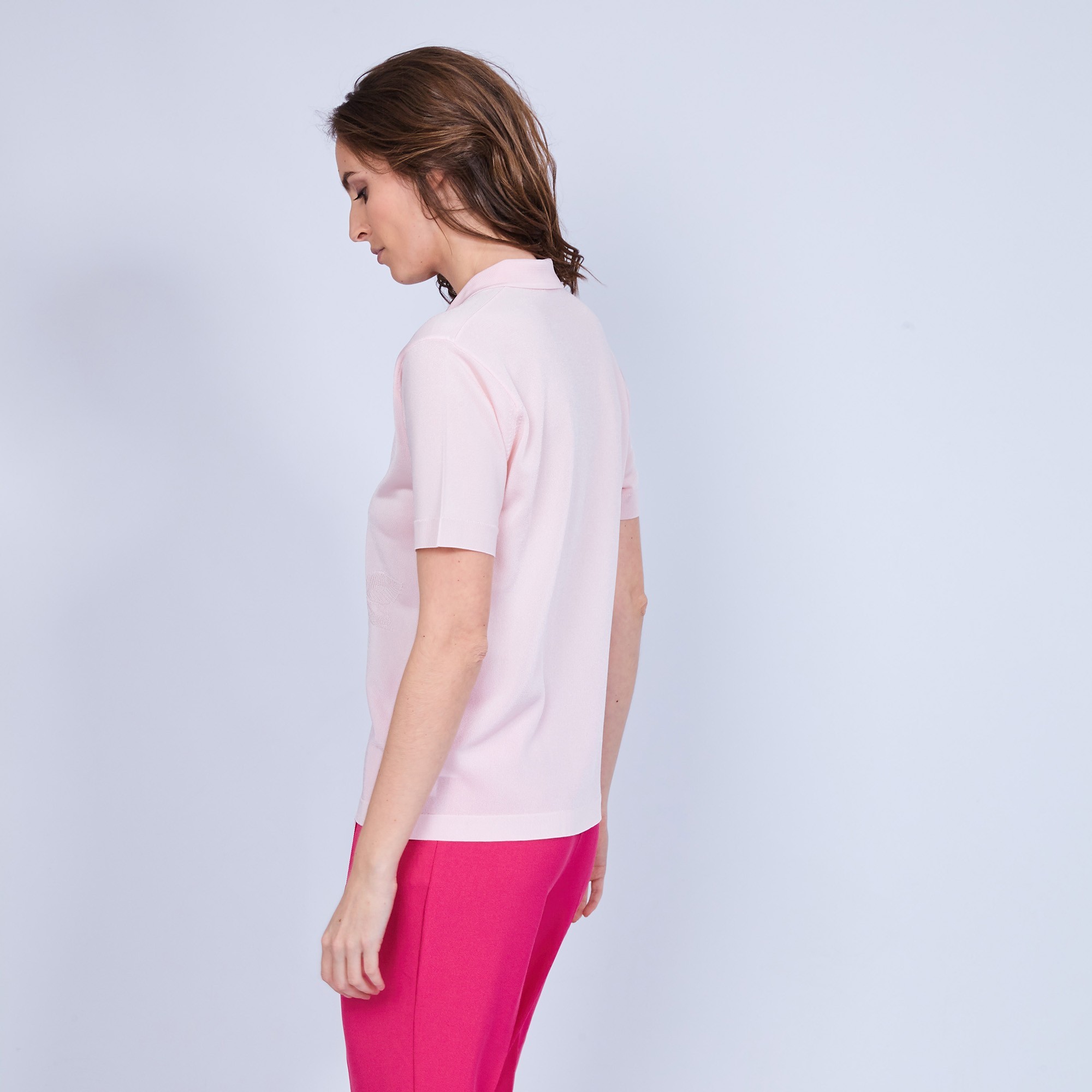 Women's polo-shirt made of Fil Lumière - Mélissa