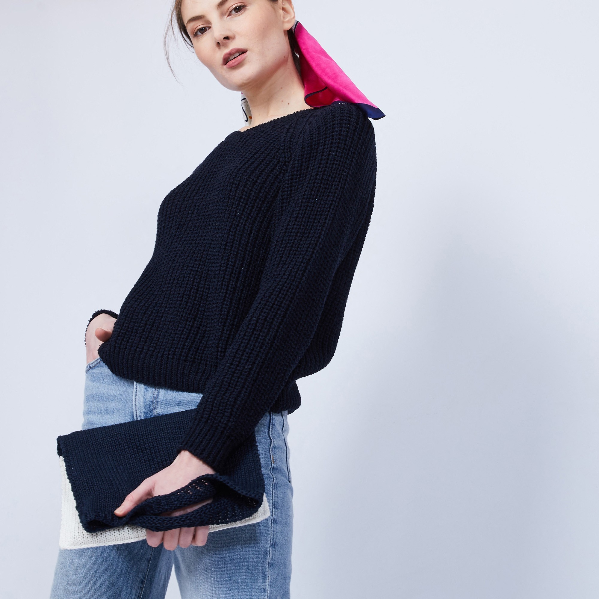 Pull col V côtelée - Charles