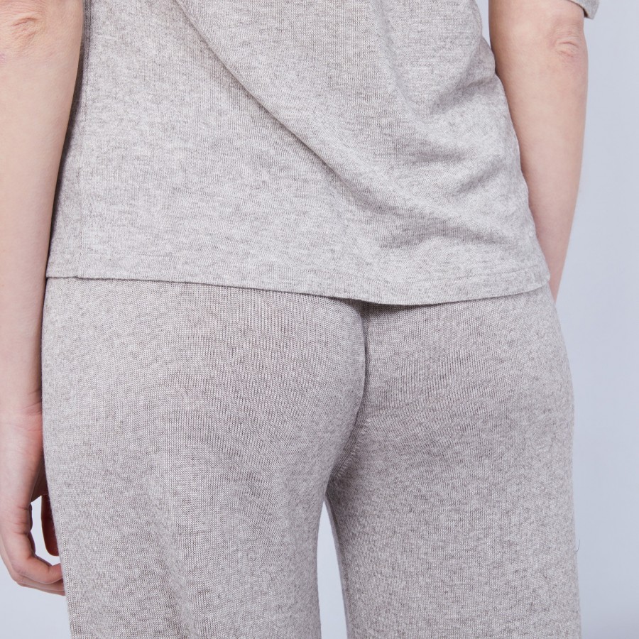 Wide-legged trousers in bamboo and cashmere - HAMMAM