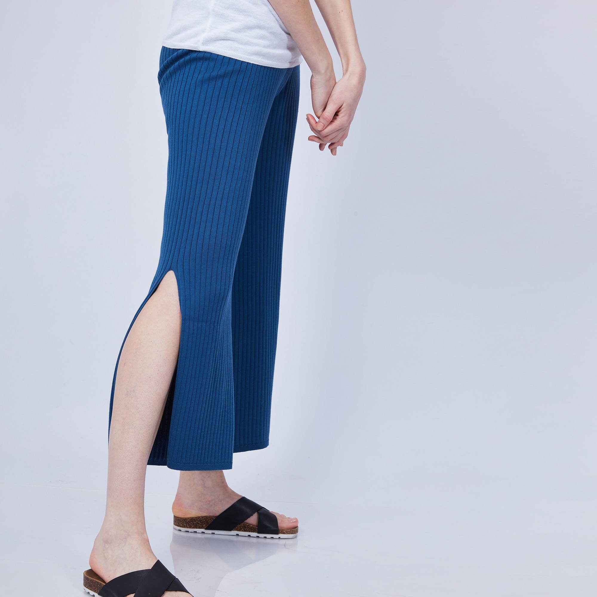 Pantalon large en coton - Jaguar 6447 capri - 03 Bleu foncé