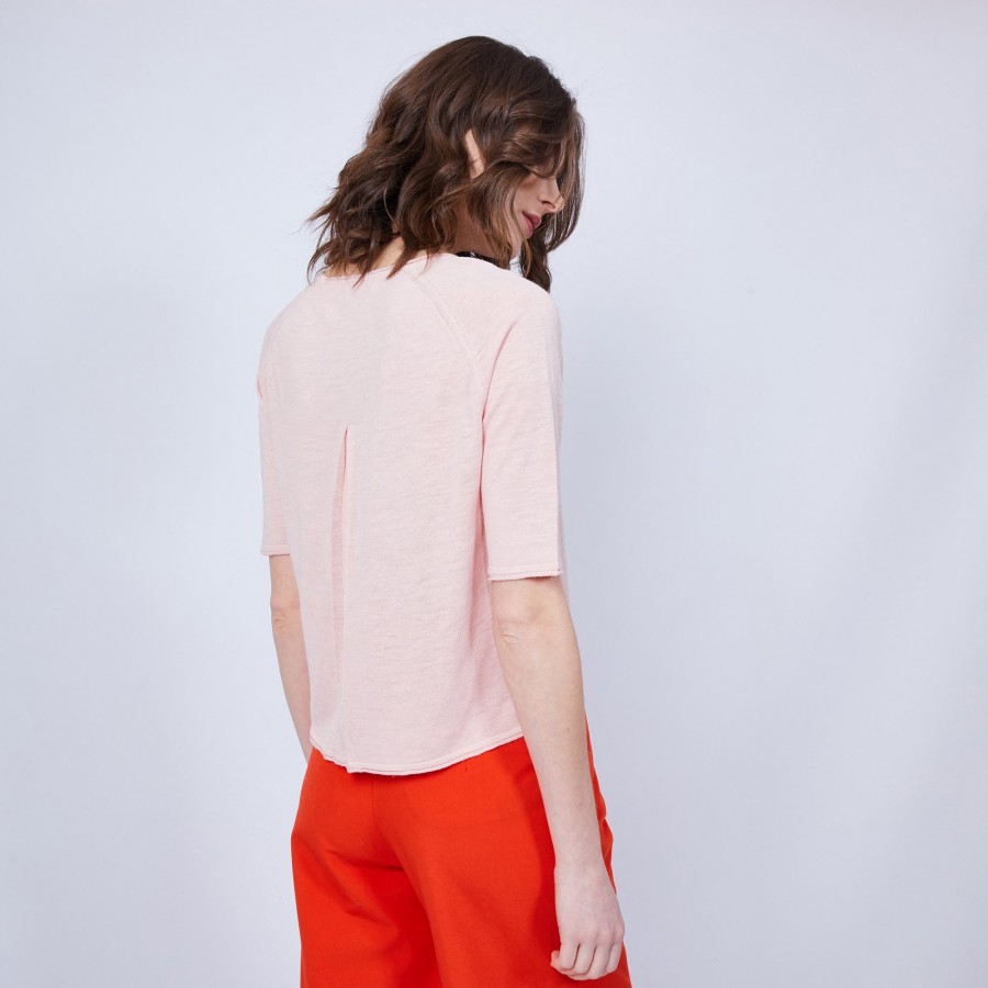 T-shirt with 1 pocket and back pleat - MAIKA