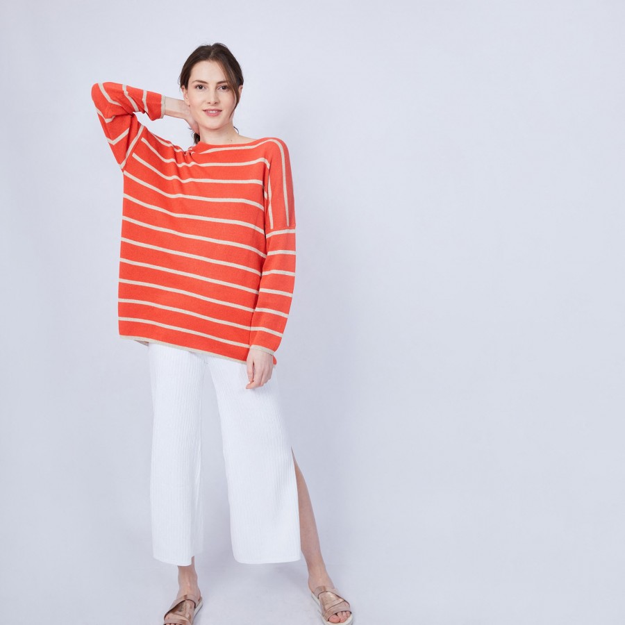 Striped round-neck jumper - MARIAH