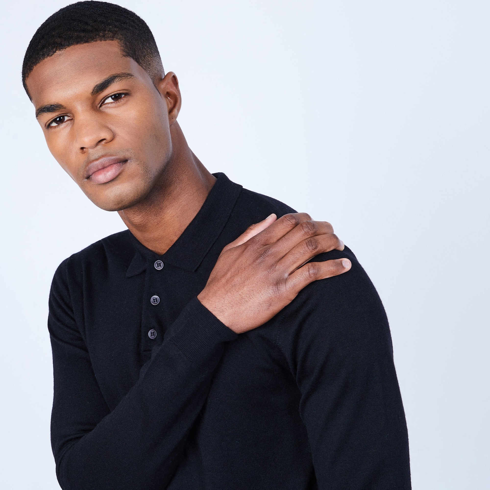 Pull col polo en laine mérinos - Lino