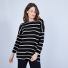 Pull rayé col rond - Mariah 6526 Noir - 01 Noir