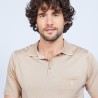 Polo manches courtes en Fil Lumière Vadim 4885 speculos - 13 Beige moyen