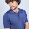 Polo manches courtes en Fil Lumière Vadim 8256 saphir / 4952 Elysee - 03 Bleu foncé