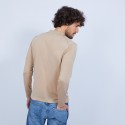 Polo manches longues homme en Fil Lumière Boris 4885 speculos - 13 Beige moyen