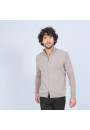Gilet zippé en cachemire 2 fils sans poches Marc-Antoine 6120 silex - 14 Beige foncé