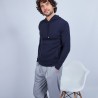 Sweat à capuche en cachemire - Harper 6440 marine - 05 Bleu marine