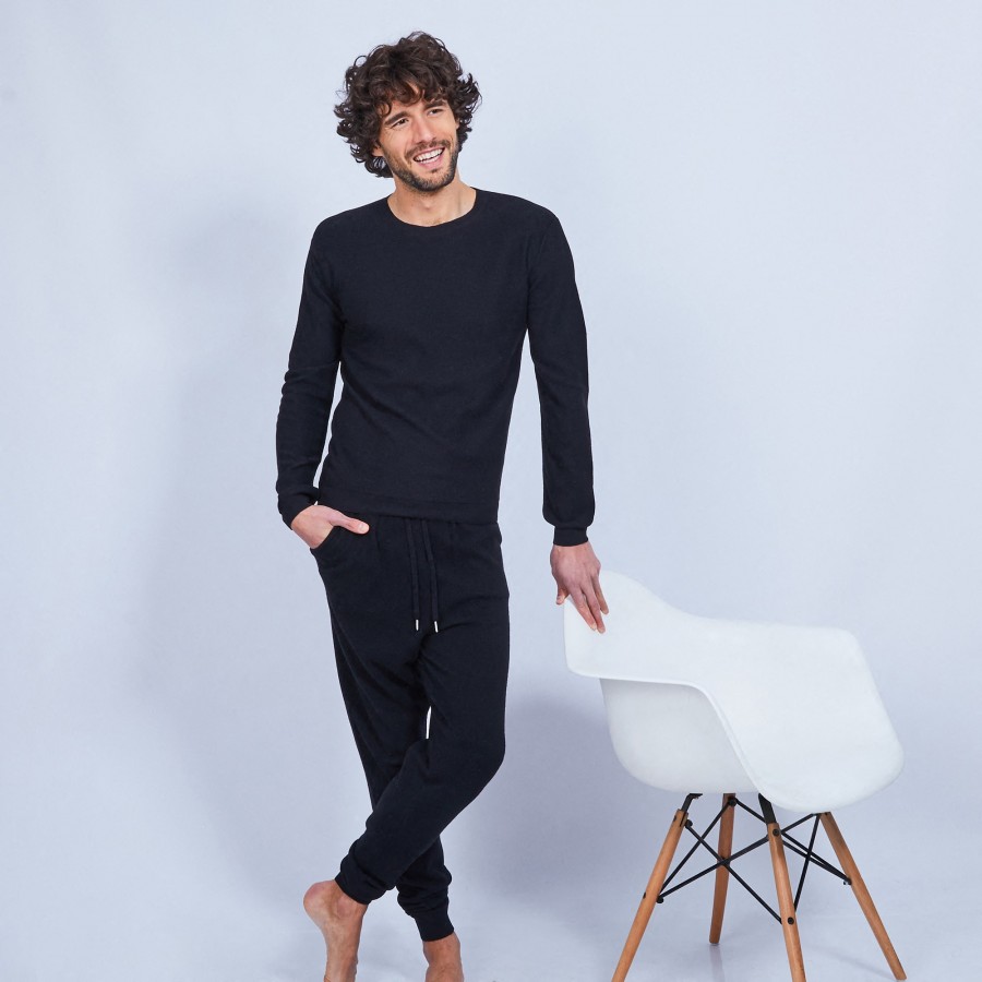 Cotton  and cashmere crew neck jumper - Hizoka