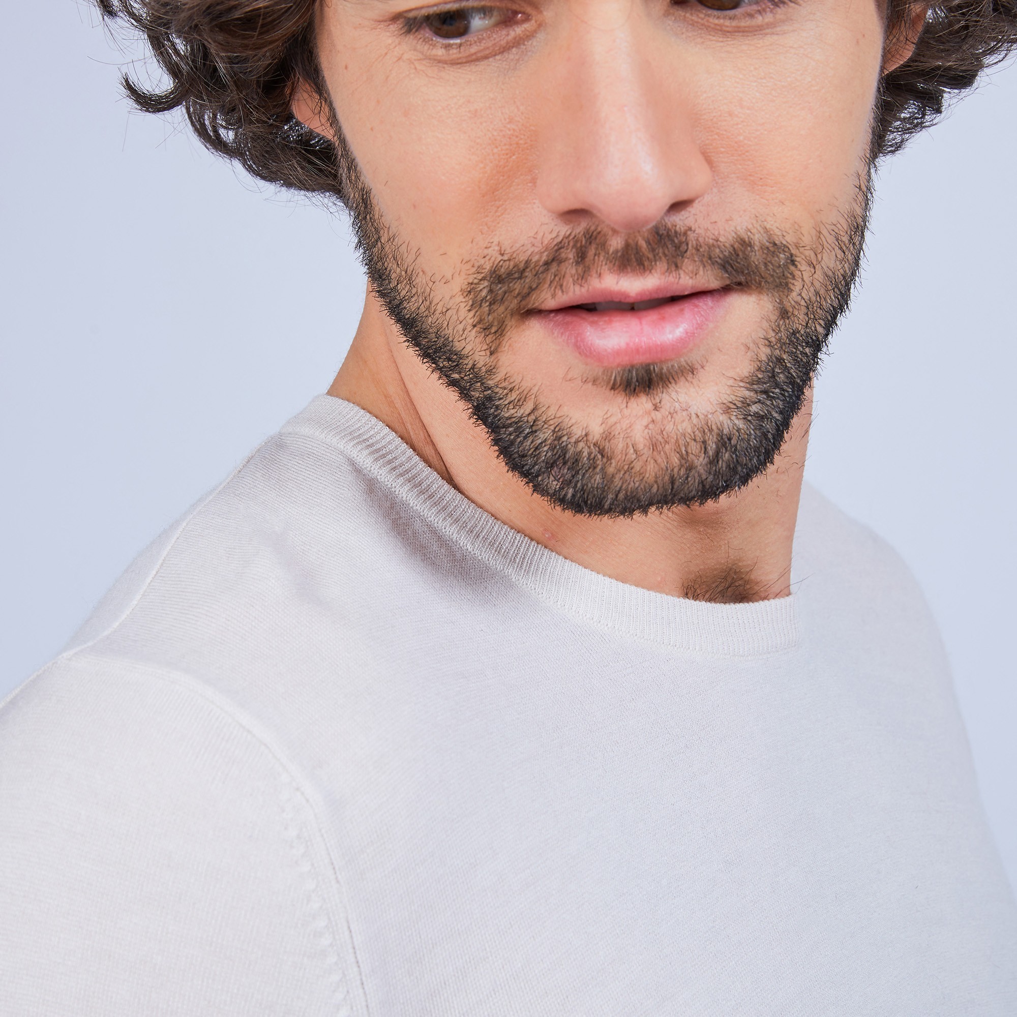 Pull col rond en laine - Luciano