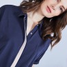 Chemise ample en coton - Myosotis 6440 marine - 05 bleu marine