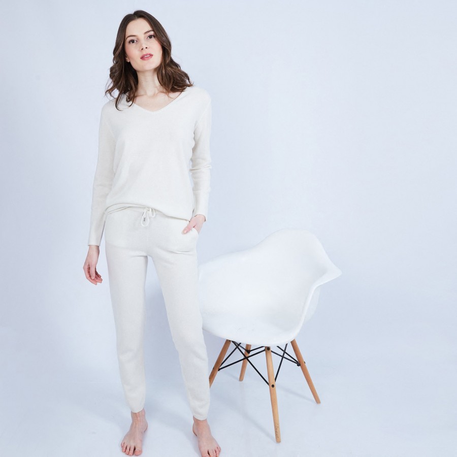 Pull col V en cachemire - Olgae