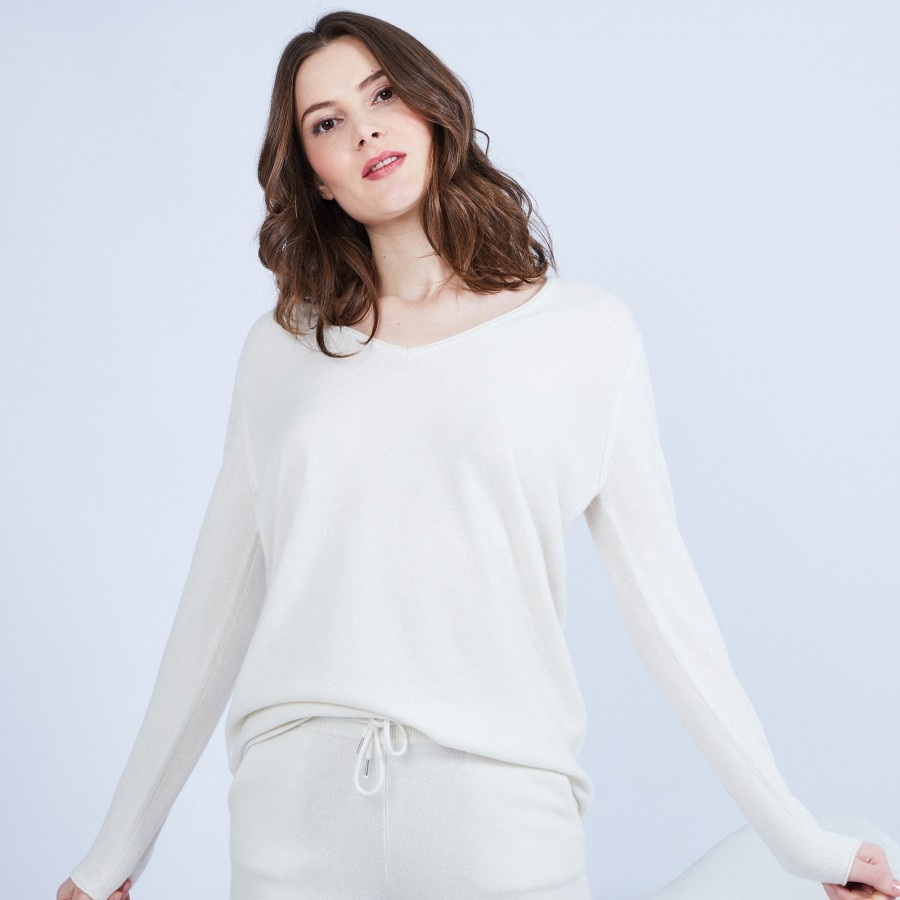 V-neck cashmere jumper – Happy