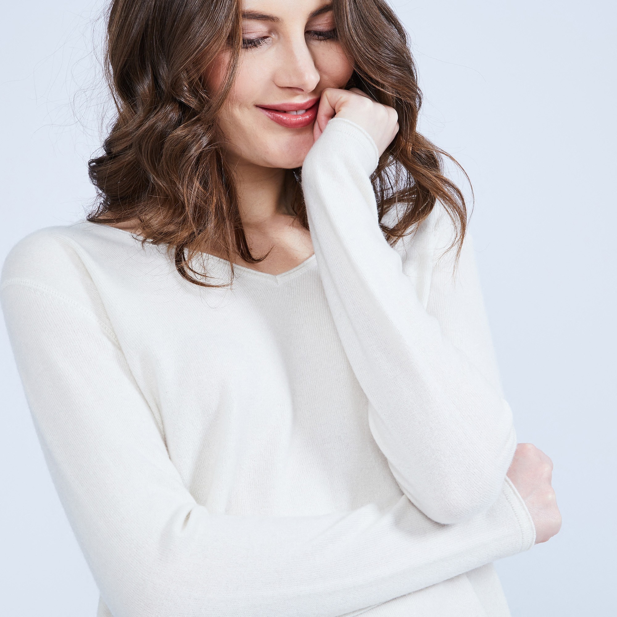 V-neck cashmere jumper – Happy