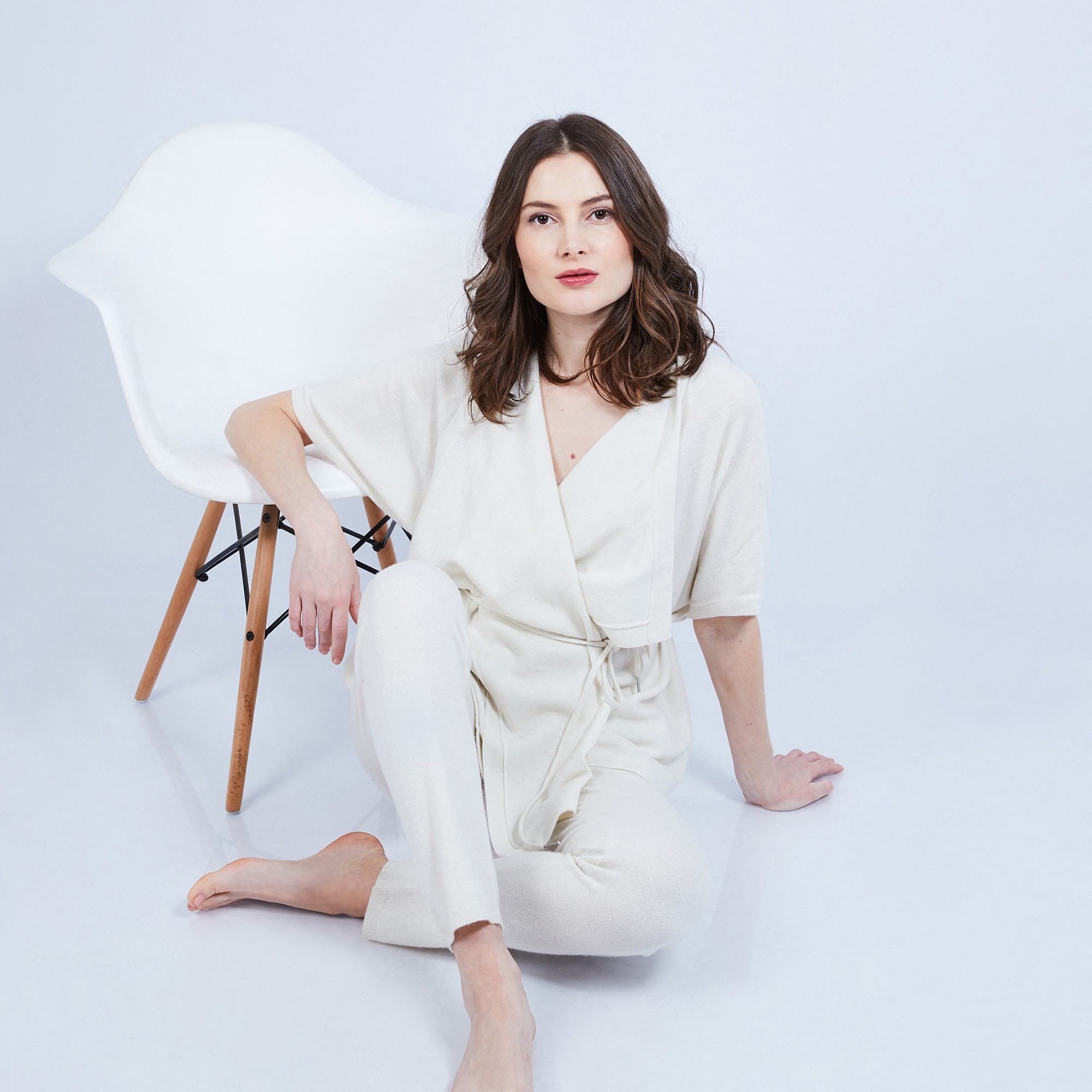 Gilet kimono sans manches - Harriet 6360 Perle - 82 écru