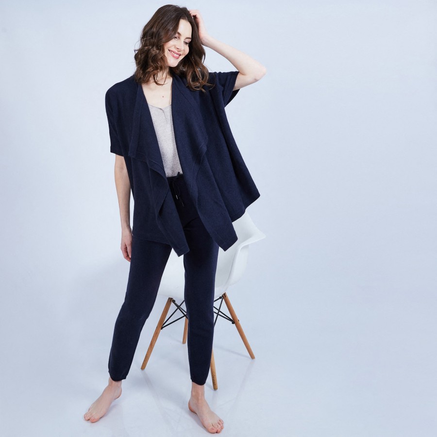 Sleeveless Cashmere kimono cardigan - Oumi