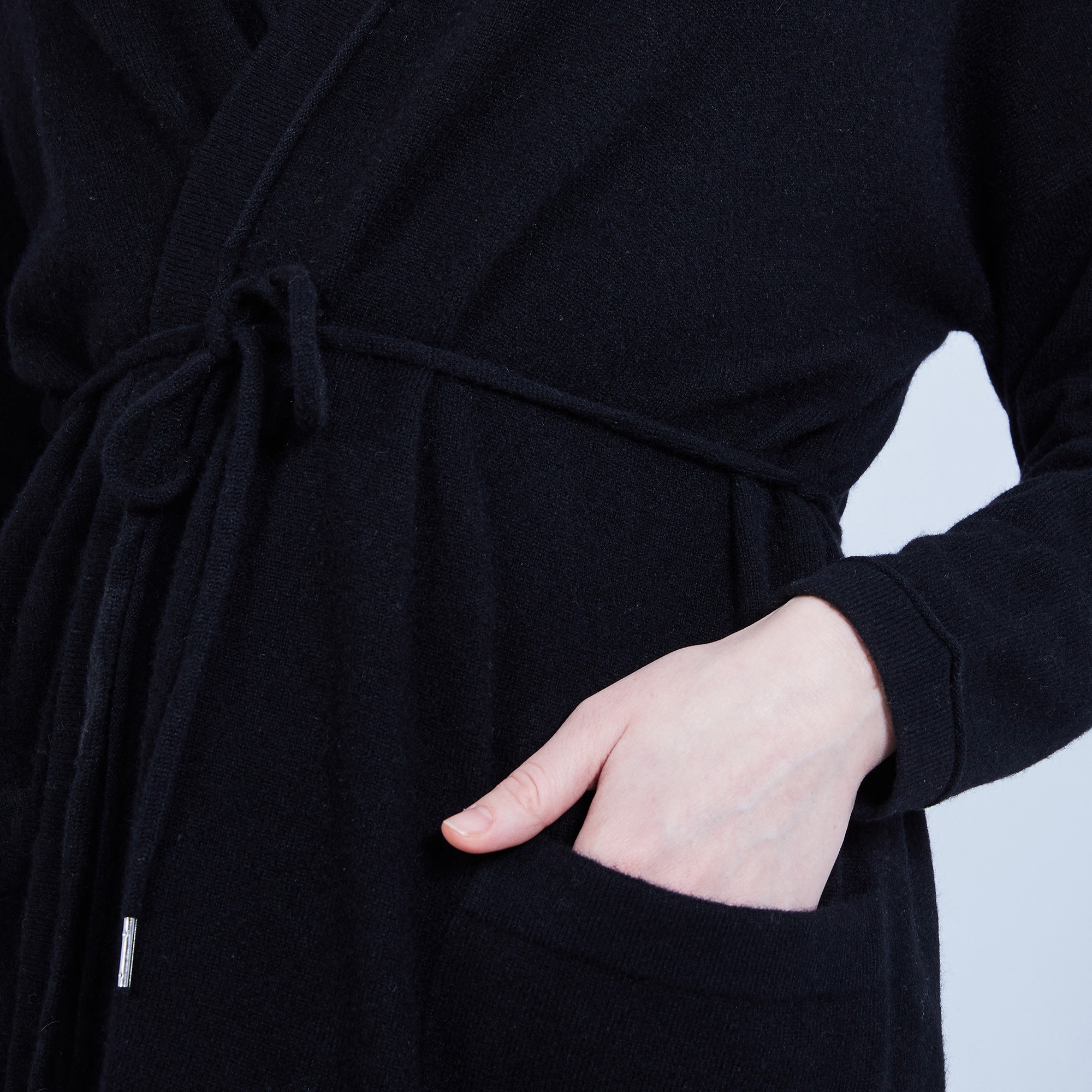 Gilet avec poches en cachemire - Hazel 6410 noir - 01 noir