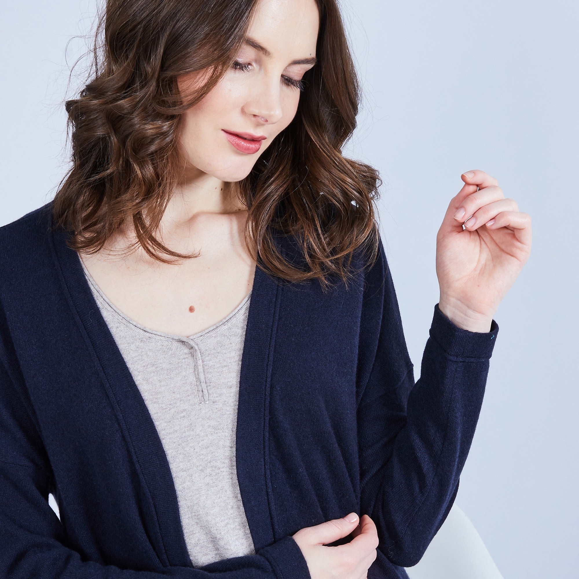 Cashmere cardigan with pockets – Hazel