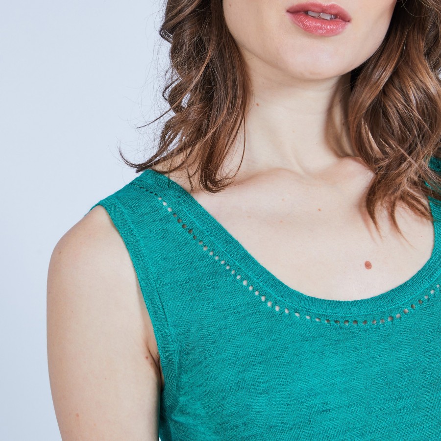 Plain round-neck vest - MARLEY