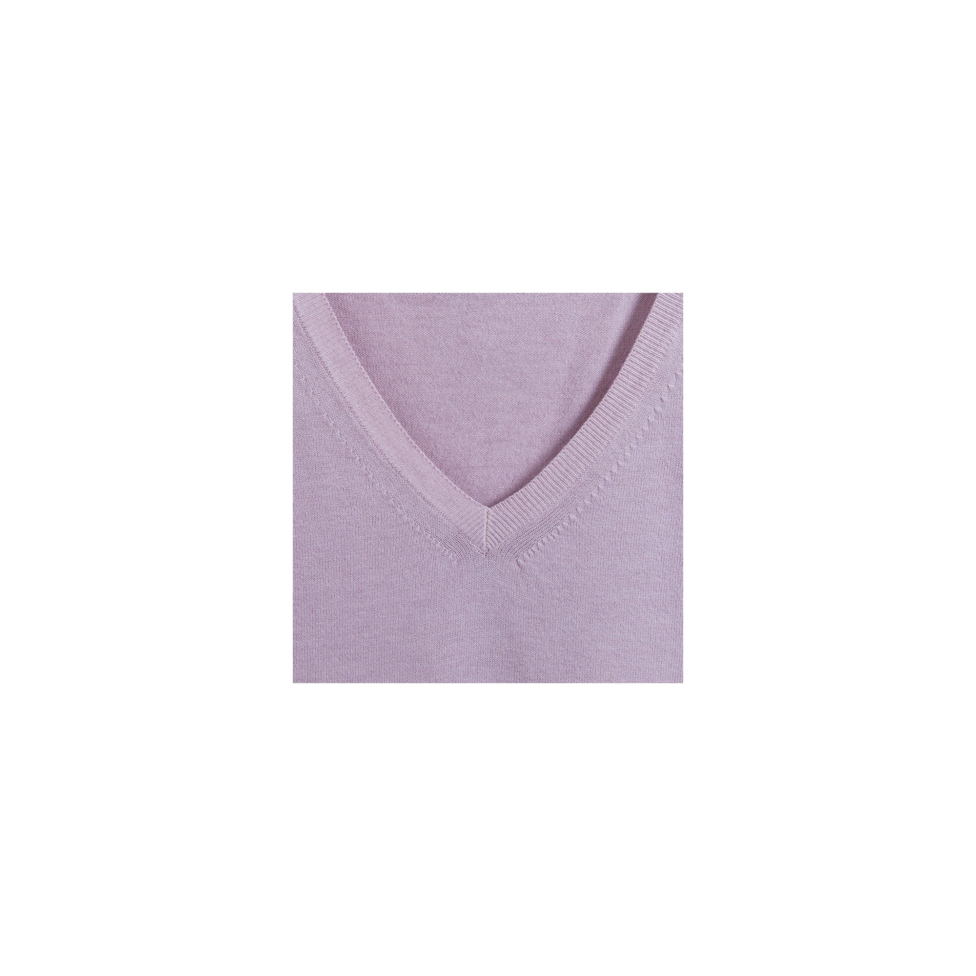 Pull col V Aristote 6186 poudre - 16 Violet clair
