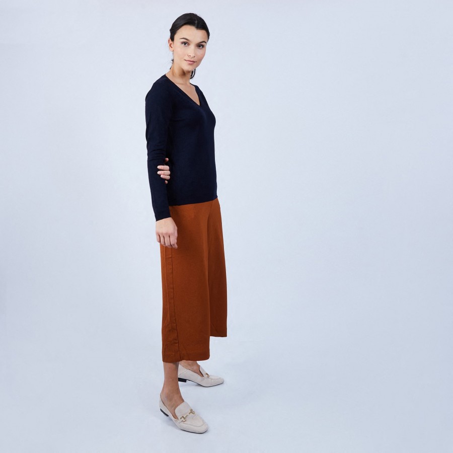 V-neck jumper in merino wool - Arya