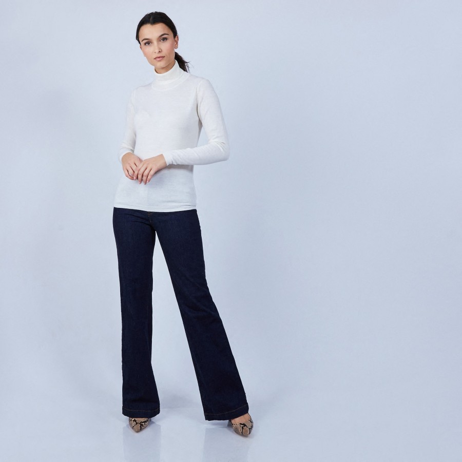 Suéter de gola alta em lã merino - Beha