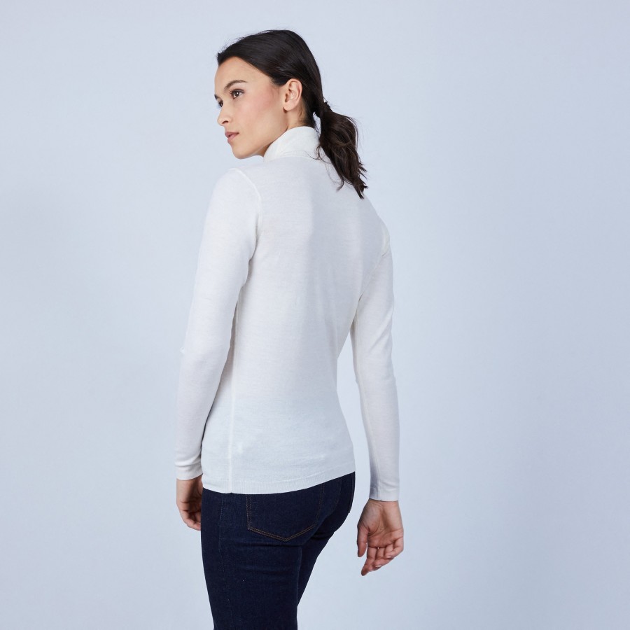 Roll-neck jumper in merino wool - Beha