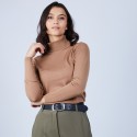 Pull col roulé en laine mérinos - Bea 6630 camel - 88 Camel