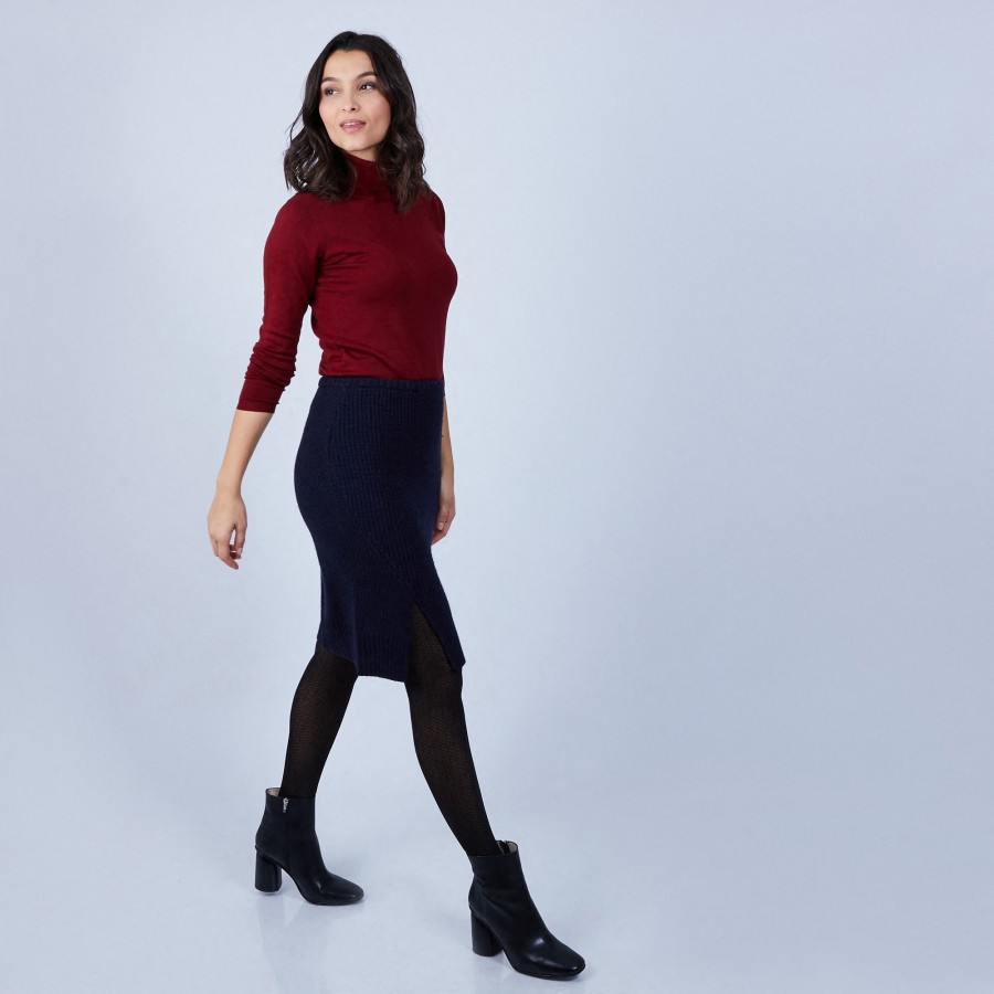 Roll-neck jumper in merino wool - Beha
