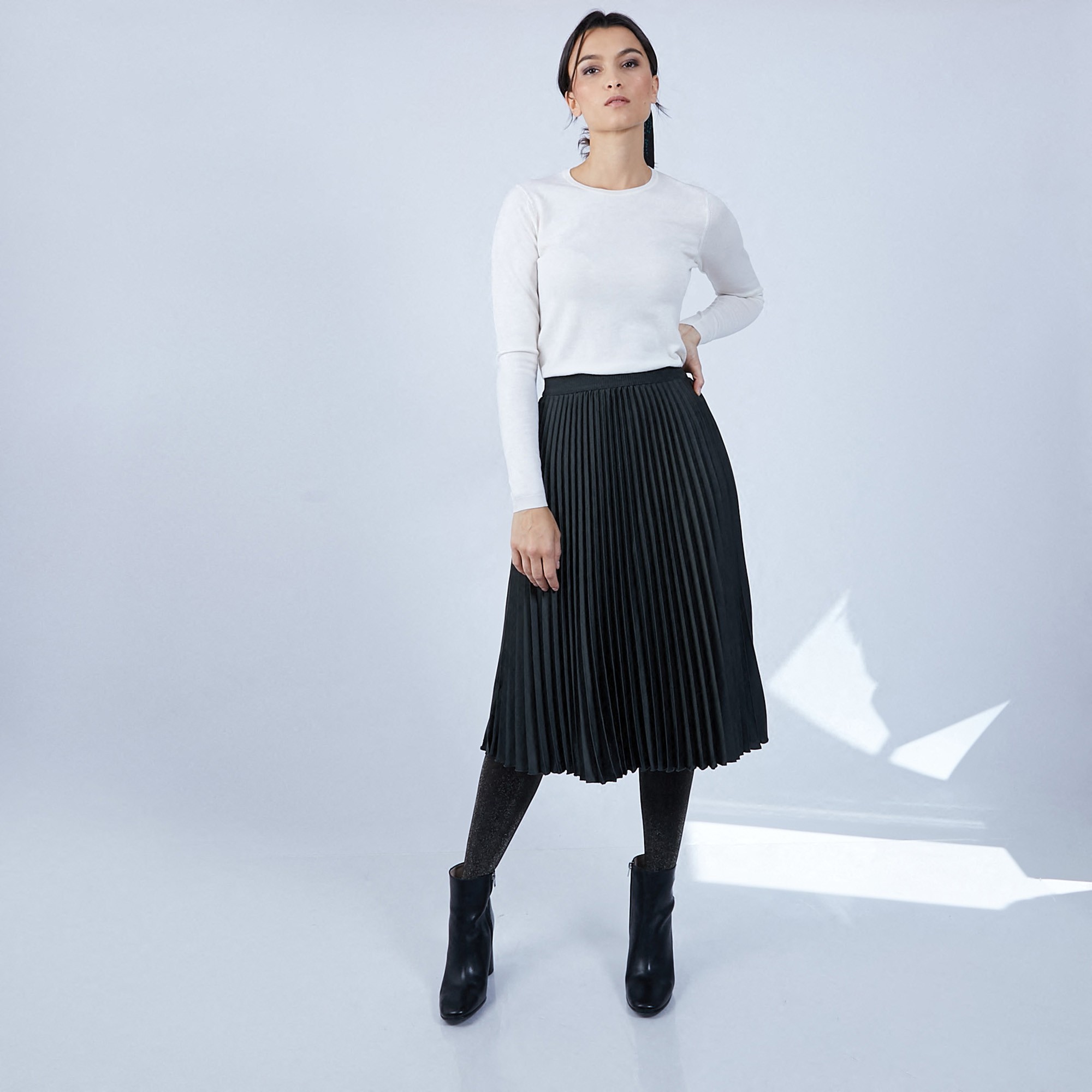 Pull col rond en laine mérinos - Berenice