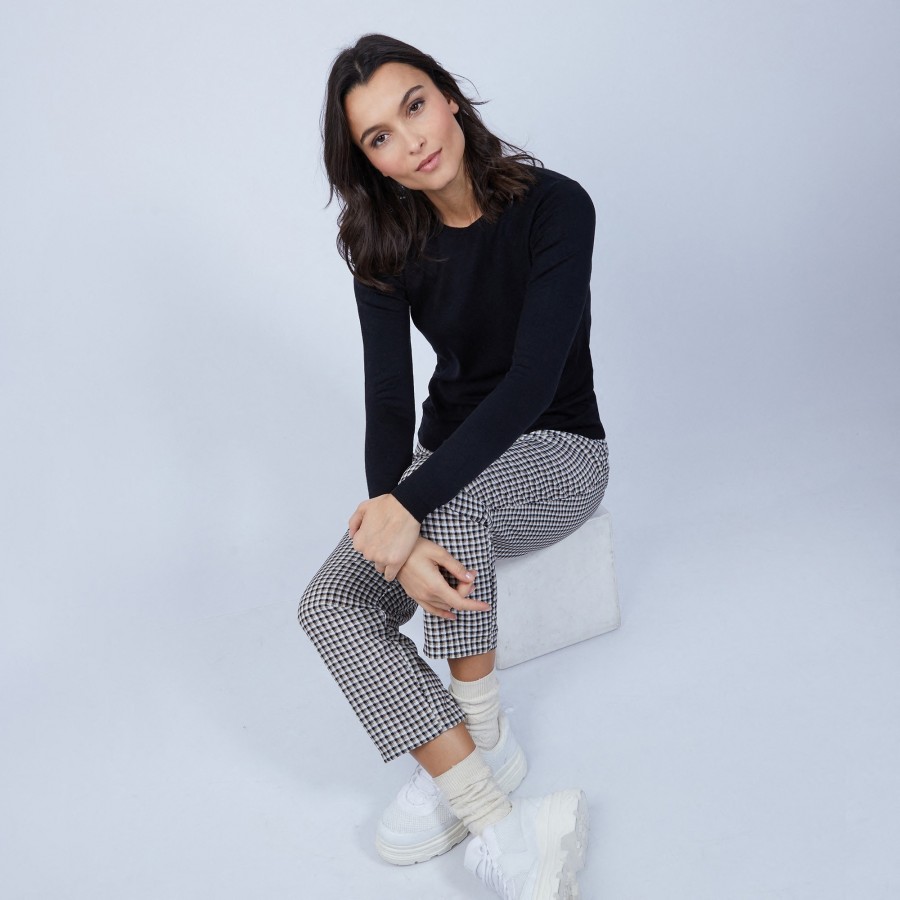 Round-neck jumper in merino wool - Berenice