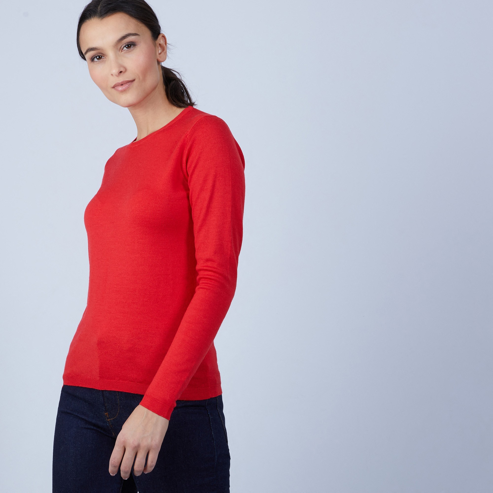 Pull col rond en laine mérinos - Berenice