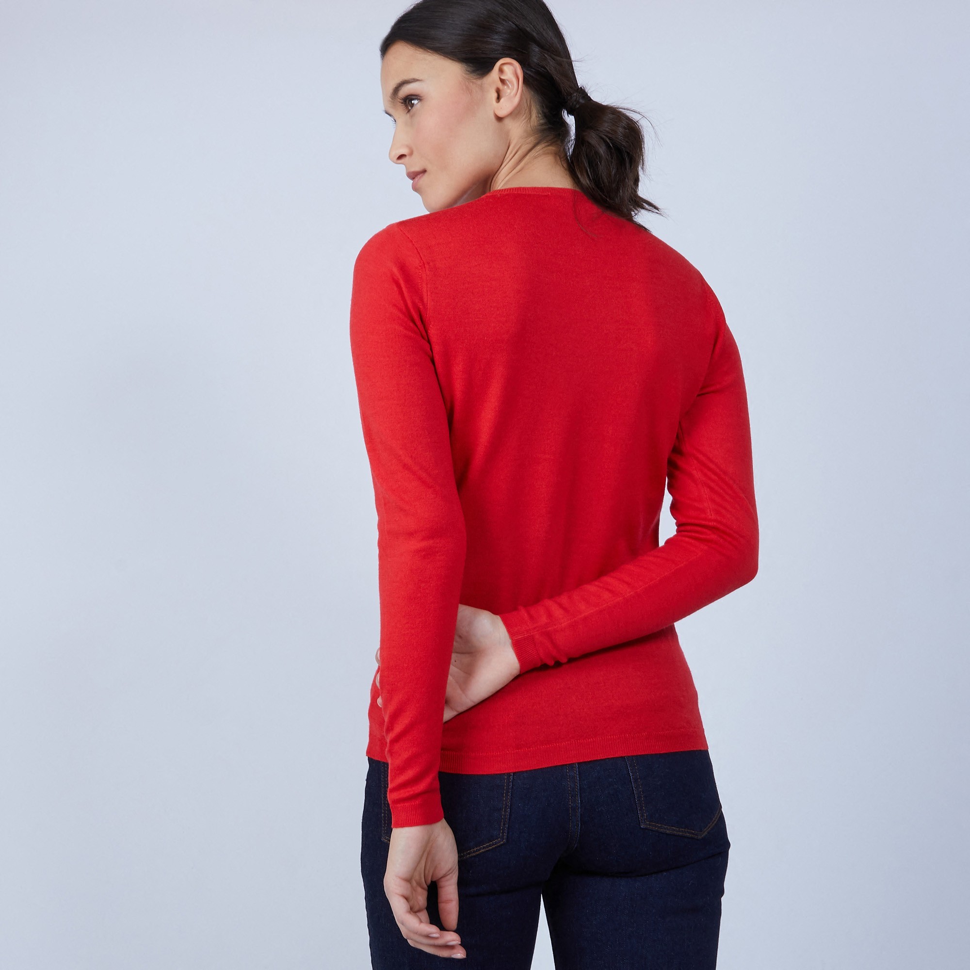 Pull col rond en laine mérinos - Berenice
