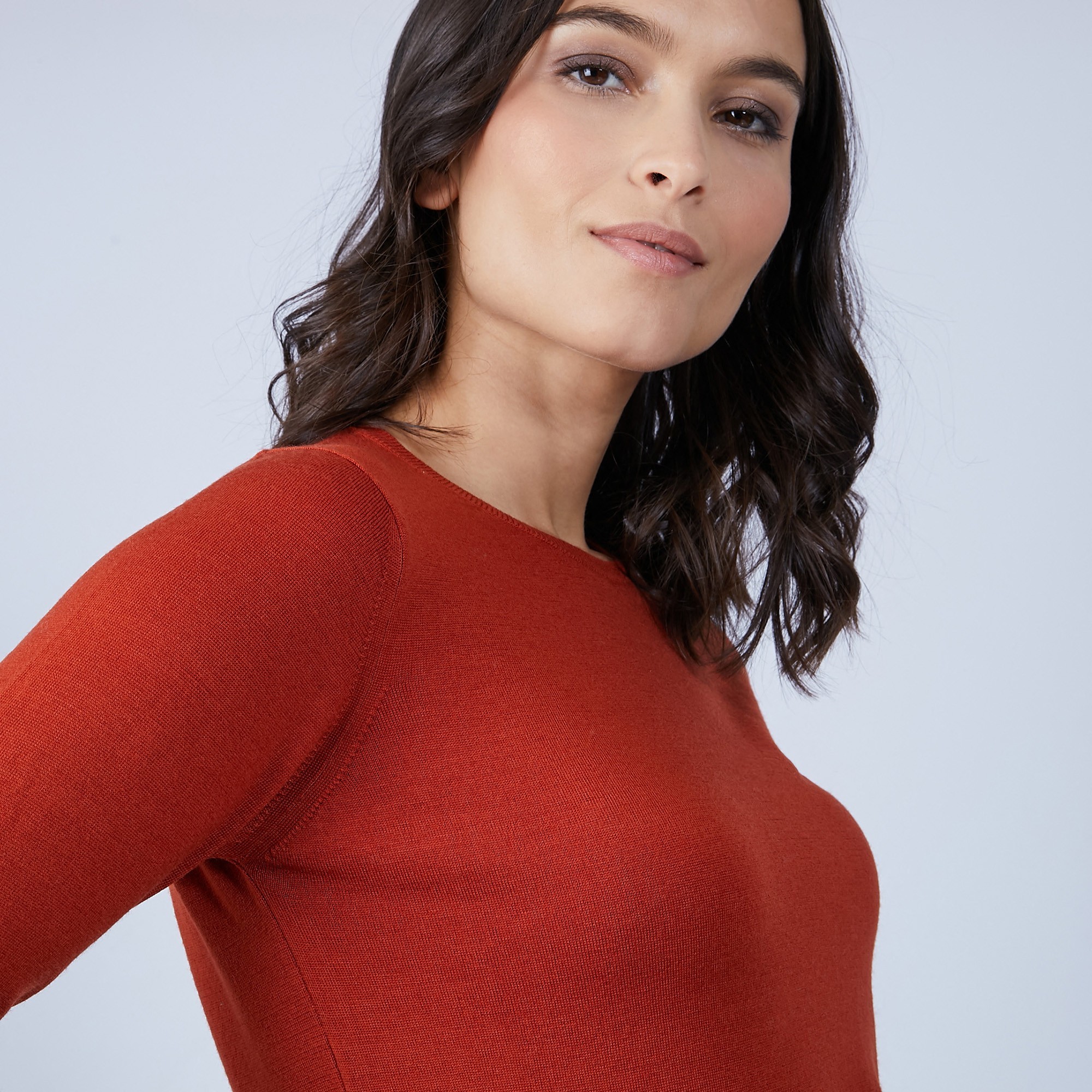 Pull col rond en laine mérinos - Berenice