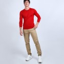 Pull col rond en laine et soie - Barsam 6681 rouge - 52 rouge corrigé